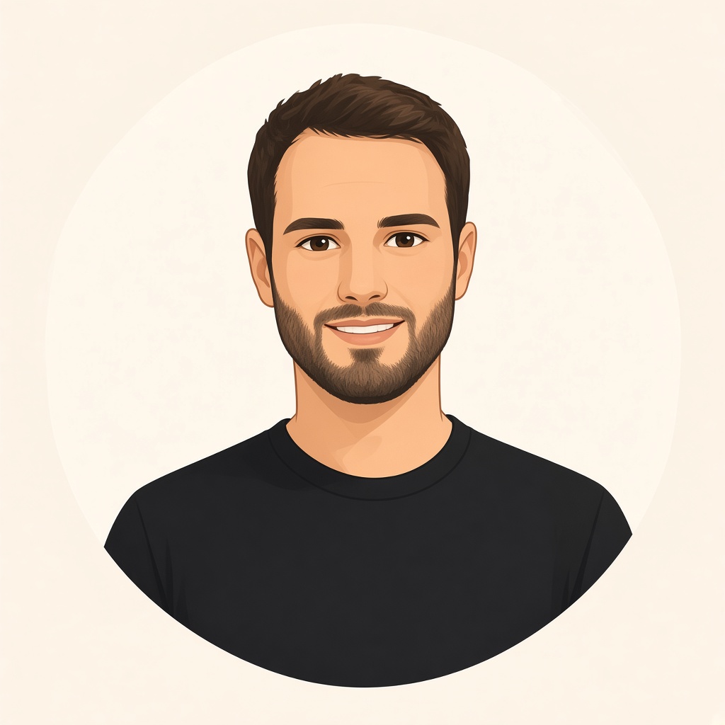 Illustrated portrait of Eitan Chudnovsky